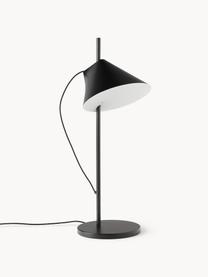 Lampada da tavolo grande a LED con luce regolabile e timer Yuh, Struttura: ottone laccato, Nero, Ø 20 x Alt. 61 cm