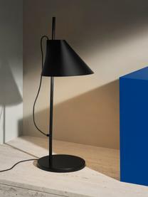 Lampada da tavolo grande a LED con luce regolabile e timer Yuh, Struttura: ottone laccato, Nero, Ø 20 x Alt. 61 cm