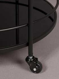 Carrello da portata rotondo nero Solos, Struttura: metallo, verniciato a pol, Nero, Larg. 55 x Alt. 64 cm