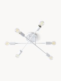 Lampada da soffitto Venja, Metallo verniciato a polvere, Bianco, Ø 55 x Alt. 20 cm