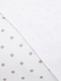 Parure copripiumino in cotone Lilca, Cotone, Fronte: grigio, bianco Retro: bianco, 200 x 200 cm