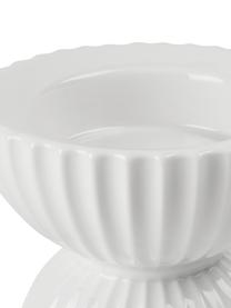 Porcelánový svícen s žebrovaným povrchem Tura, Porcelán, Bílá, Š 12 cm, V 10 cm