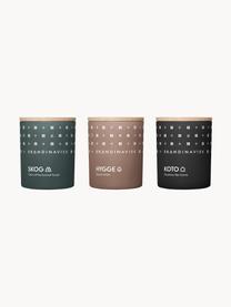 Velas perfumadas Hibernation, 3 uds., Recipiente: vidrio, Caja: cartón, Fragancias diferentes, Ø 5 x Al 7 cm