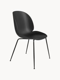 Záhradná plastová stolička Beetle, Matná čierna, Š 56 x H 58 cm