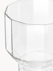 Bicchieri in vetro soffiato Angoli 4 pz, Vetro borosilicato, Trasparente, Ø 9 x Alt. 9 cm, 360 ml