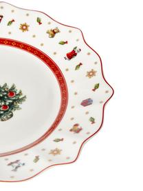 Porcelánový raňajkový tanier Toy's Delight, 2 ks, Premium porcelán, Červená, biela, vzorovaná, Ø 24 cm