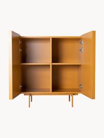 Highboard Kiezel, Frame: MDF, Poten: gecoat metaal, Oranje, B 80 x H 89 cm