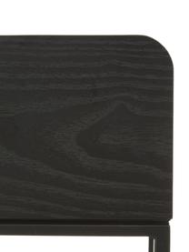Szafka nocna Sally, Korpus: fornir z drewna jesionowe, Czarny, S 45 x W 58 cm