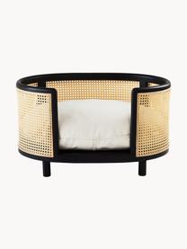 Cuccia per animali in rattan Zleep, Struttura: rattan, pannelli MDF (fib, Beige chiaro, nero, Larg. 80 x Prof. 56 cm