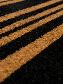 Deurmat Bold Stripes, Kokosvezels, Zwart, beige, 45 x 75 cm