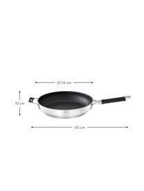 RVS braadpan Silence Pro met antiaanbaklaag, Ø 32 cm, Edelstaal 18/10, Zilverkleurig, zwart, Ø 34 x H 10 cm