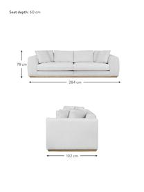 Sofa Vienna (4-Sitzer), Bezug: 100 % Polyester Der strap, Webstoff Grau, B 284 x T 102 cm