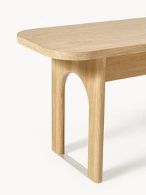 Holz-Sitzbank Apollo, verschiedene Größen, Sitzfläche: Spanplatte mit Eichenholz, Beine: Eichenholz, lackiert Dies, Eichenholz, B 200 x T 37 cm