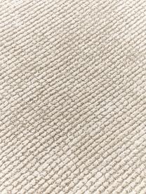 Tapis rond à poils ras tissé à la main Mansa, 56 % laine certifiée RWS, 44 % viscose, Beige, blanc crème, Ø 150 cm (taille M)