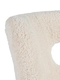 Fauteuil lounge en peluche Cortina, Couleur crème, larg. 65 x prof. 68 cm