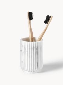 Set di 3 accessori da bagno Kacie, Testa della pompa: plastica, Bianco effetto marmo, Set in varie misure