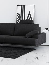 Sofa Prado (2-osobowa), Tapicerka: 100% poliester, Nogi: metal lakierowany, Ciemny szary, S 220 x G 107 cm