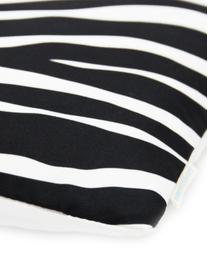 Federa arredo reversibile Zebra Pattern, 100% poliestere, Bianco, nero, Larg. 45 x Lung. 45 cm