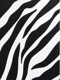 Kussenhoes Pattern met zebra print in zwart/wit, 100% polyester, Wit, zwart, 45 x 45 cm