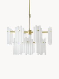 Grande suspension LED Alenia, Blanc, doré, Ø 61 x haut. 98 cm