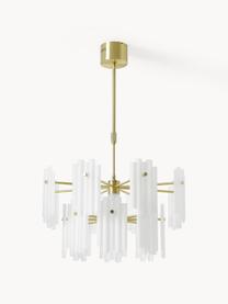 Grande suspension LED Alenia, Blanc, doré, Ø 61 x haut. 98 cm