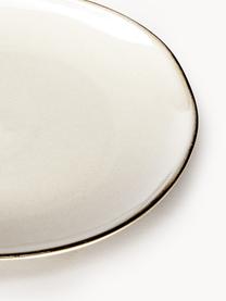 Ručně vyrobený snídaňový talíř z kameniny Thalia, 2 ks, Kamenina, Béžová, Ø 23 cm, V 3 cm