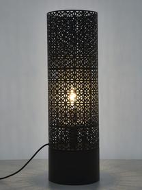 Grande borne d'éclairage avec prise secteur Maison, Noir, Ø 24 x haut. 78 cm
