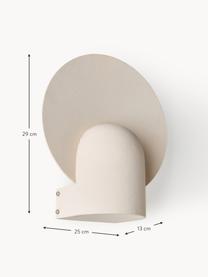 Wandleuchte Maray aus Gips, Lampenschirm: Milchglas, Cremeweiss, B 25 x H 29 cm