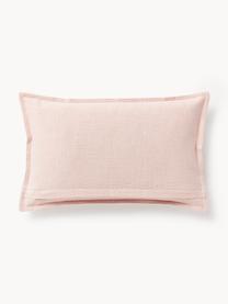 Housse de coussin 50s50 en coton Vicky, 100% coton, Rose pâle, larg. 30 x long. 50 cm