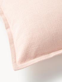 Housse de coussin 50s50 en coton Vicky, 100% coton, Rose pâle, larg. 30 x long. 50 cm