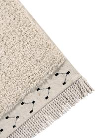 Tapis berbère beige Barber, Brun clair, noir