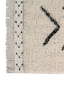 Tapis berbère beige Barber, Brun clair, noir