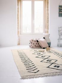 Tapis berbère beige Barber, Brun clair, noir