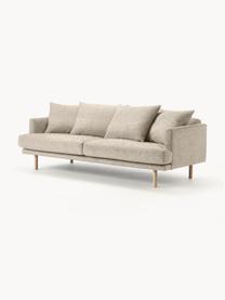 Sofa Adrian (3-osobowa), Tapicerka: 47% wiskoza, 23% bawełna,, Stelaż: sklejka, Nogi: drewno dębowe olejowane T, Beżowa tkanina, S 214 x G 95 cm