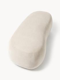 Pouf Alba, Tissu blanc crème, larg. 130 x prof. 62 cm