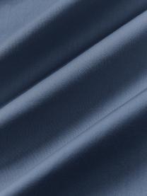 Drap plat en satin de coton Comfort, Bleu foncé, larg. 240 x long. 280 cm