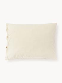 Funda de almohada de algodón Chase, Blanco Off White, An 45 x L 110 cm