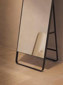 Espejo de pie Kilian, Parte trasera: tablero de fibras de dens, Espejo: cristal, Negro, An 48 x Al 160 cm