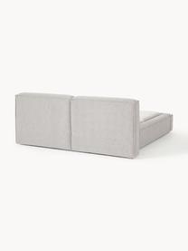 Cama tapizada en tejido bouclé Lennon, Funda: Bouclé (80% poliéster, 20, Estructura: madera de pino maciza con, Patas: madera, plástico Este pro, Bouclé gris, An 208 x L 243 cm (colchón 140 x 200 cm)