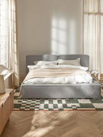 Čalúnená buklé posteľ Lennon, Buklé sivá, Š 208 x D 243 cm (spacia plocha 140 x 200 cm)
