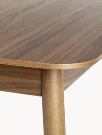 Table extensible en bois de noyer Glimps, 180 - 240 x 90 cm, Bois de noyer, larg. 180 - 240 x prof. 90 cm