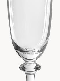 Copas flauta de champán Lacey, 4 uds., Vidrio de cristal, Transparente, Ø 8 x Al 20 cm, 195 ml