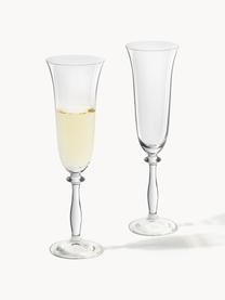 Flûtes à champagne Lacey, 4 pièces, Verre, Transparent, Ø 8 x haut. 20 cm, 190 ml