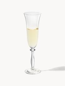 Flûtes à champagne Lacey, 4 pièces, Verre, Transparent, Ø 8 x haut. 20 cm, 190 ml