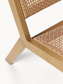 Fotel ogrodowy o wyglądzie drewna Palina, Stelaż: metal malowany proszkowo, Brązowy, S 57 x G 78 cm