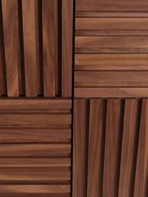 Highboard Nuance mit Rillen-Dekor, Korpus: Mitteldichte Holzfaserpla, Beine: Metall, beschichtet, Dunkles Holz, B 100 x H 140 cm