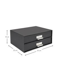 Bureau organizer Birger, Organizer: stevig gelamineerd karton, Organizer buitenzijde: donkergrijs. Organizer binnenzijde: wit, B 33 x H 14 cm