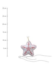 Komplet ozdób choinkowych Mads, 4 elem., Filc, juta, Czerwony, biały, Ø 10 x G 2 cm