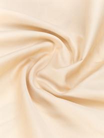 Housse de couette en satin de coton bio Aimee de Candice Gray, Beige clair, rose pâle, larg. 140 x long. 200 cm