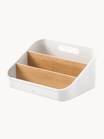 Organisateur de cuisine Bellwood, Blanc, bois clair, larg. 26 x haut. 13 cm